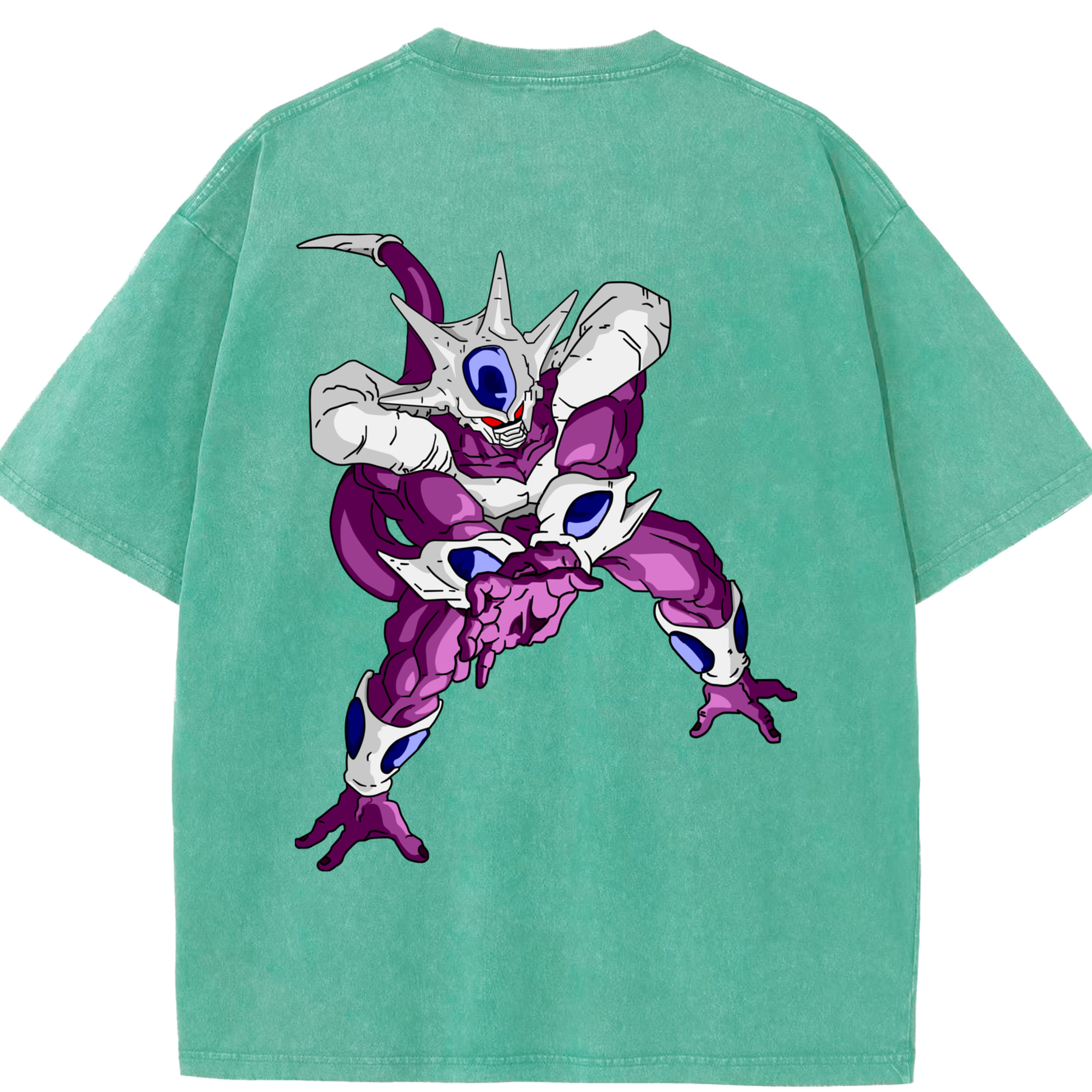 （画像用） ドラゴンボール クウラ DRAGON BALL Cooler Coora 綿100% ヴィンテージ風 半袖Tシャツ（背面プリント）